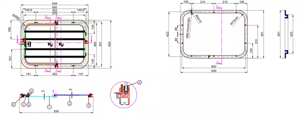 plan ventana corredera con reja
